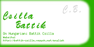 csilla battik business card